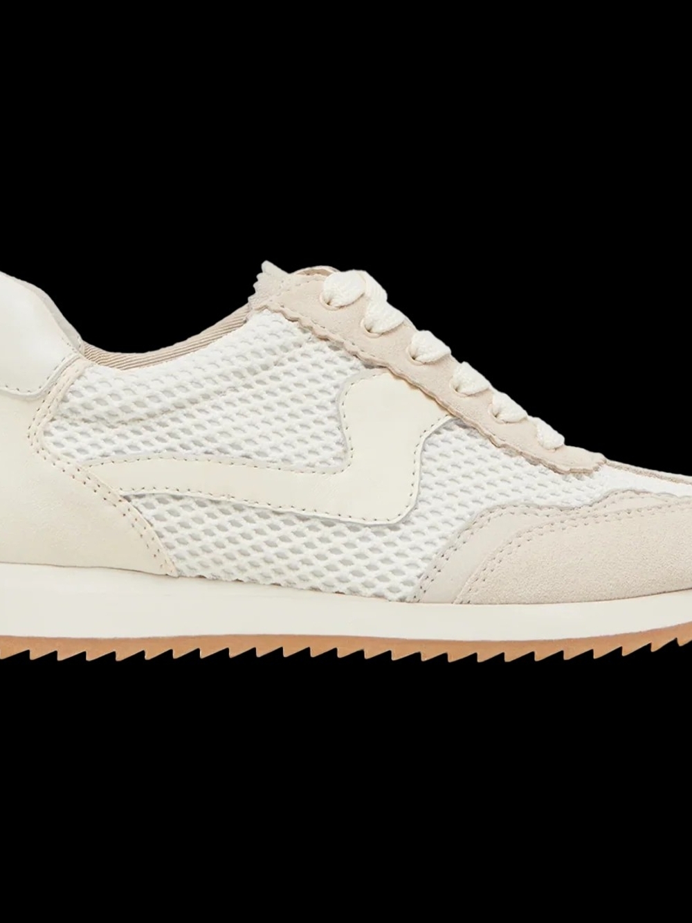 DV by Dolce Vita Women's Cream Mesh & Suede Sneaker